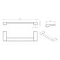 GEDY 572130 Glamour držiak uterákov 30 x 8,2 cm, sivá