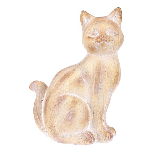 Gartendekoration Statue Lady cat, Polyresin, 19 x 12 x 26 cm