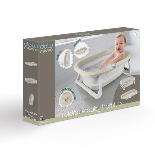 Cadă pliabilă pentru copii Dolu, bej, 20,5 x 75,5x 46,5 cm