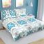 Lenjerie de pat, bumbac, Ornament turcoaz, 240 x 220 cm, 2 buc. 70 x 90 cm