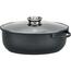 Elo 80038 Tavă de copt cu capac din sticlă șimâner cu aromă Alucast 38 x 25 cm