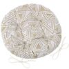 Bellatex Sitzkissen Adela rund gesteppt, Dreiecke Beige, 40 cm