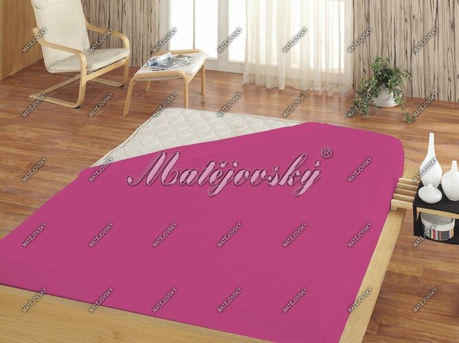 Matějovský prestieradlo Jersey fuchsiová, 180 x 200 cm