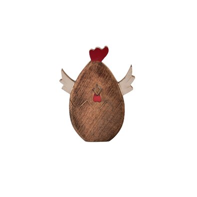 InDecor Pui de Paște din lemn de mango, 19 x 3 x25 cm