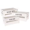 Wood Box fadoboz készlet, 3 db, fehér
