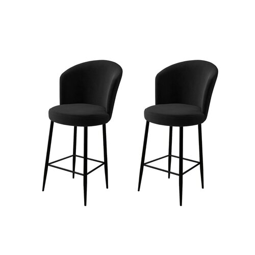 Sada barových židlí Fora Black and Black, 2 ks