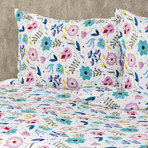 4Home Krepp-Bettwäsche Flowers,  160 x 200 cm, 70 x 80 cm