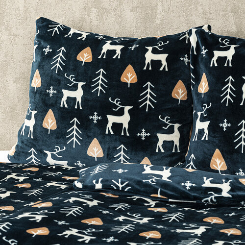 4Home Posteljnina iz mikroflanela Nordic Deer, 140 x 220 cm, 70 x 90 cm