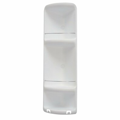 GEDY 7081 CAESAR trinožna kotna polica za tuš 22,6x 71 x 16 cm, ABS plastika, bela