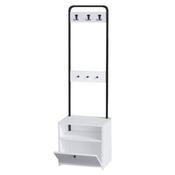 Cuier cu raft pentru pantofi Quinn White and Black