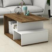 Măsuță de cafea Arte White and Dark Walnut
