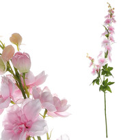 Floare artificială Delphinium roz deschis, 70 x 8 cm