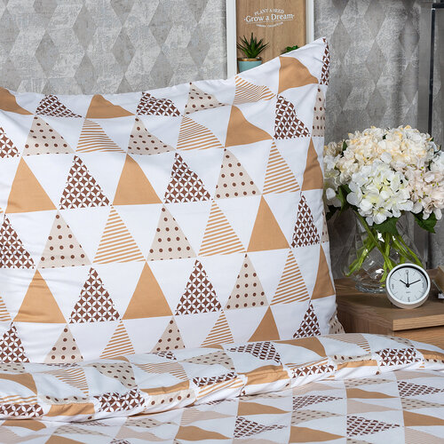 4Home Bettwäsche Triangel Beige mikro, 140 x 200 cm, 70 x 90 cm