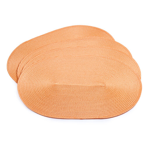 Tischsets Deco oval Orange, 30 x 45 cm, 4-er Set