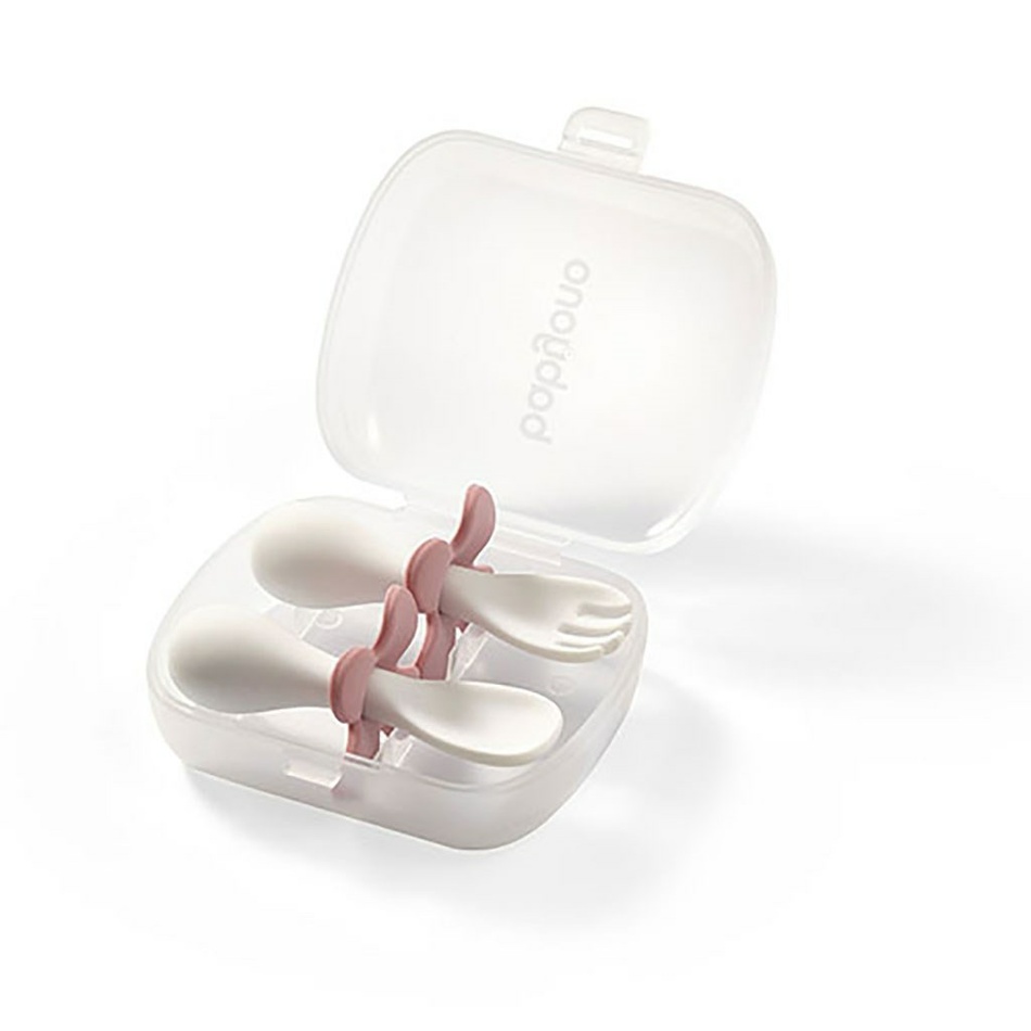 Tacâmuri ergonomice Baby Ono pentru copii, roz