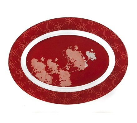Oválny tanier Valentyne, 30 cm, 2 ks, červená