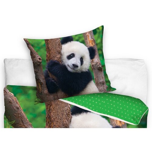 Panda Maci pamut ágyneműhuzat , 140 x 200 cm, 70 x 90 cm