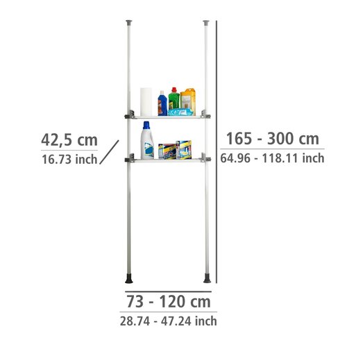 Wenko Teleskopické vešiaky Herkules Twin, biela