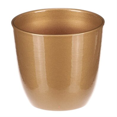 Keramický obal na květiny Terakota, pr. 25 cm, zlatá