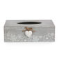 Box na vreckovky Love Winter sivá, 25,5 x 8,5 cm