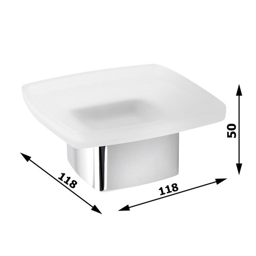 GEDY 545113 Lounge milnik za postavitev, mlečnosteklo/krom