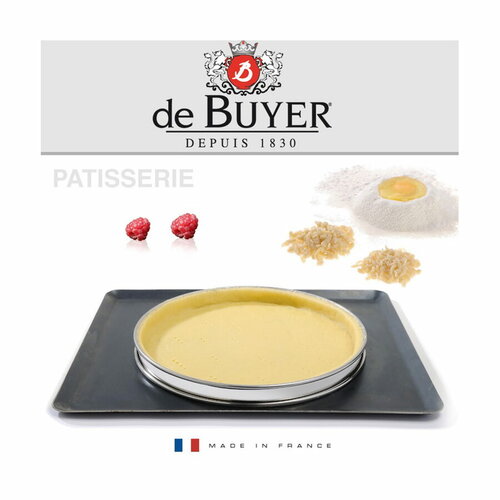 De Buyer 3091.24N Kuchenrahmen rund 24 cm, rostfreier Stahl