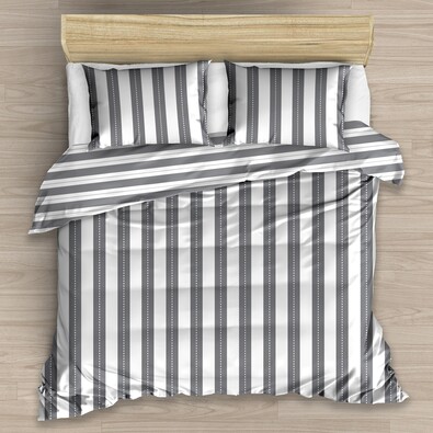 BedTex Bavlnené obliečky Route sivá, 140 x 200 cm, 70 x 90 cm