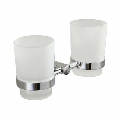 AQUALINE SB105 Samba dvojitý držák skleniček,mléčné sklo