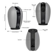Tellur Wifi Smart Vnitřní kamera FullHD Pan and Tilt, šedá