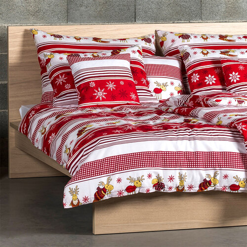 4Home Božični prevlek za blazino Sobíci flanel, 2x40 x 40 cm