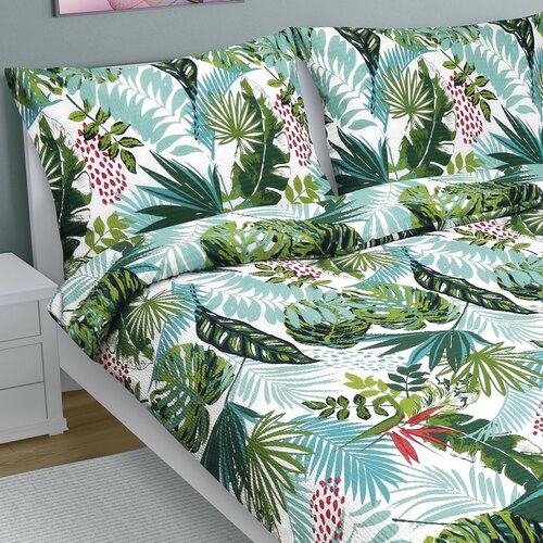 Bellatex Krepp-Bettwäsche Jungle , 200 x 200 cm, 2 Stück 70 x 90 cm