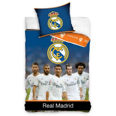 Bavlněné povlečení Real Madrid Team, 140 x 200 cm, 70 x 90 cm