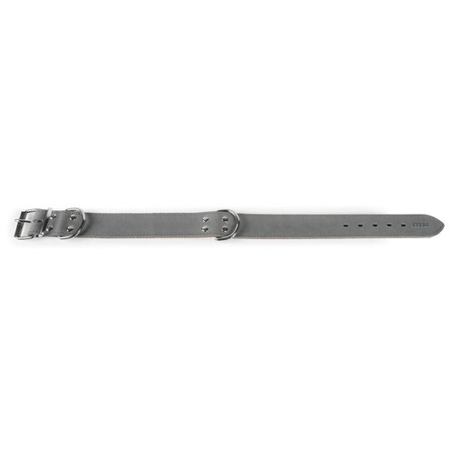 Tommi Fettleder Halsband Clyde Grau, 75 x 4 cm