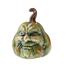 Decorațiune de toamnă Dovleac cu față, 13 x 16 cm,verde, ceramică