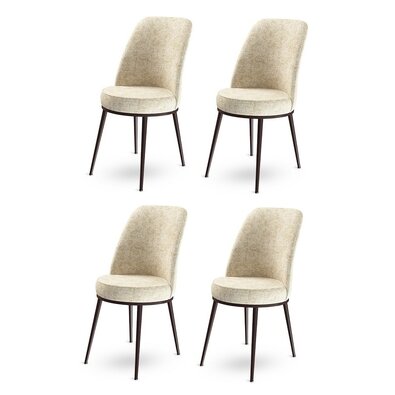 Zestaw krzeseł do jadalni Dexa Cream and Brown, 4 szt.