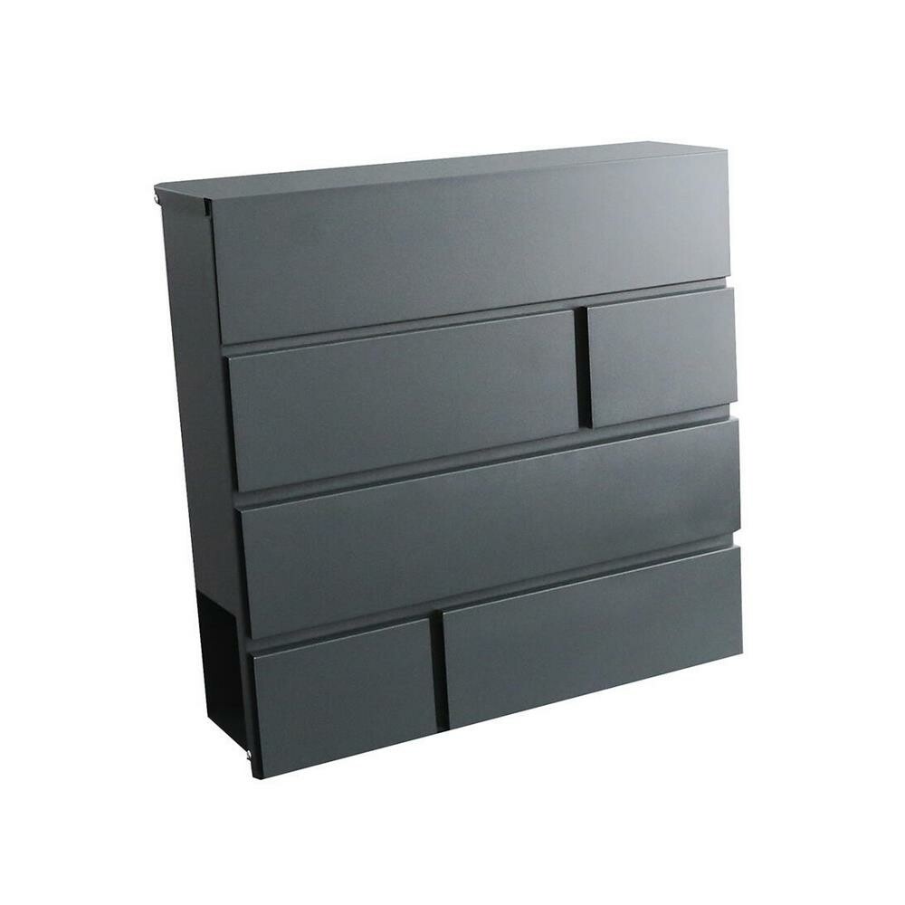 Poštová schránka BRICKS 370 x 370 x 105 mm,antracitová