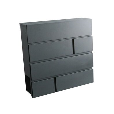 Poštovní schránka BRICKS 370 x 370 x 105 mm, antracit