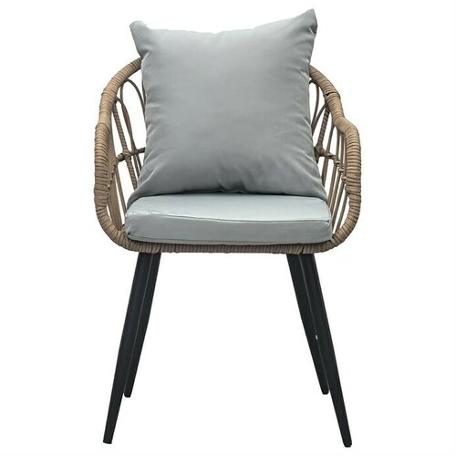 Autronic Kerti szék szett, 2 db, fém, műrattan, természetes, AZ-F1406 NAT