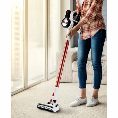DOMO DO242SV tyčový aku vysávač 2v1, červená