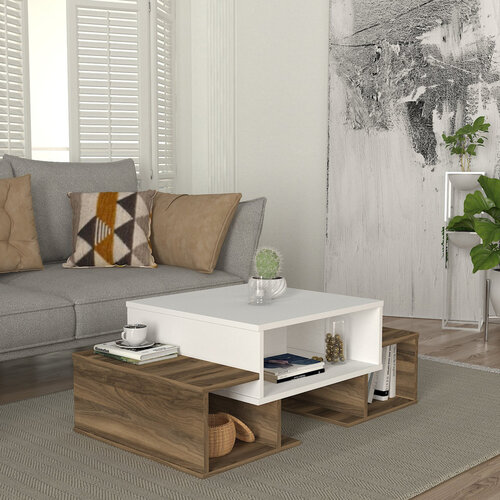 Konferenční stolek Sarafina White Walnut