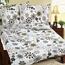 Lenjerie pat 1 pers. Floral bej, din bumbac, 140 x 200 cm, 70 x 90 cm