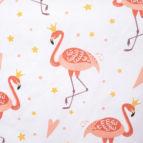 4Home Flamingo pamut ágyneműhuzat kiságyba, 100 x 135 cm, 40 x 60 cm