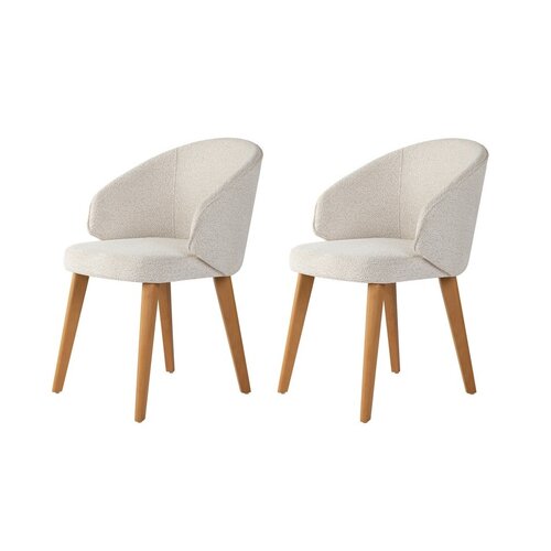 Set de scaune de sufragerie Bentley White and DarkOak, 2 buc.