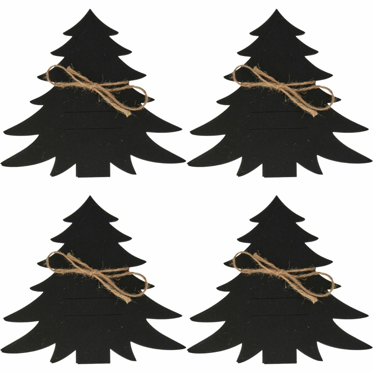 Vrecko na príbory X-Mas Tree čierna, sada 4 ks