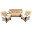 4Home Narzuty na kanapę i fotele Baranek beżowy, 150 x 200 cm, 2 szt. 65 x 150 cm