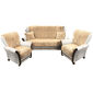 4Home Narzuty na kanapę i fotele Baranek beżowy, 150 x 200 cm, 2 szt. 65 x 150 cm