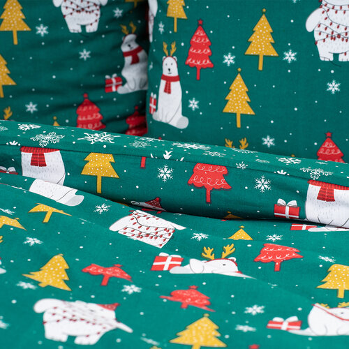 4Home Polar Bear pamut ágyneműhuzat, 140 x 200 cm, 70 x 90 cm