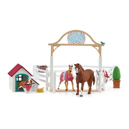 Schleich 42458 Gostujoči konji, Hannah s psičkoRuby, 40 x 30 x 20 cm