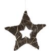 Browee Božična LED zvezda temno rjave barve, 30LED diod, 39 x 37 x 4 cm