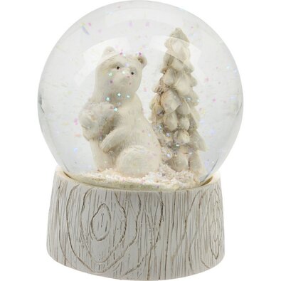 Weihnachts-Schneekugel mit LED-Beleuchtung Bear, 10 x 12,5 cm